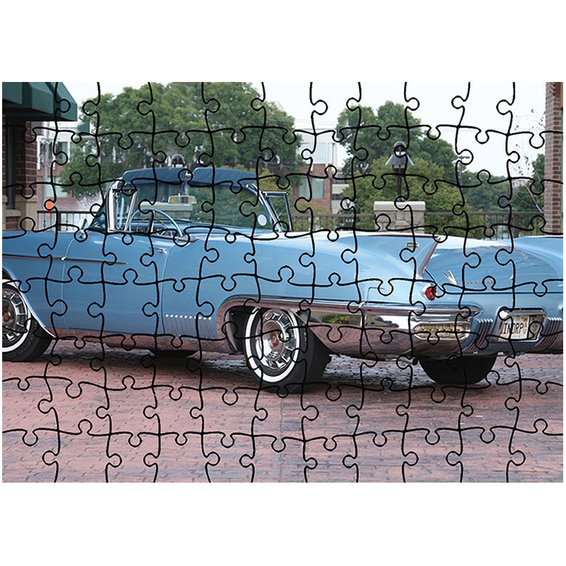 Puzzle Heartwork 96 piese, 1958 Cadillac Eldorado (The Raindrop Dream Car), Latime 40,5 cm x Inaltime 28,7 cm
