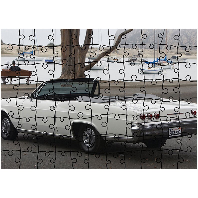 Puzzle Heartwork 96 piese, Chevrolet Impala 327 Convertible 1965, Latime 40,5 cm x Inaltime 28,7 cm