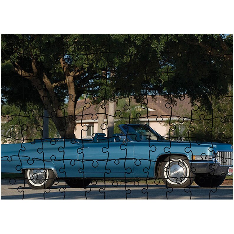 Puzzle Heartwork 96 piese, Cadillac DeVille Convertible 1970, Latime 40,5 cm x Inaltime 28,7 cm