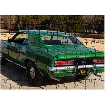 Puzzle Heartwork 96 piese, Chevrolet Camaro SS 396 (MkI) 1969, Latime 40,5 cm x Inaltime 28,7 cm Puzzle Heartwork 96 piese, Chevrolet Camaro SS 396 (MkI) 1969, Latime 40,5 cm x Inaltime 28,7 cm