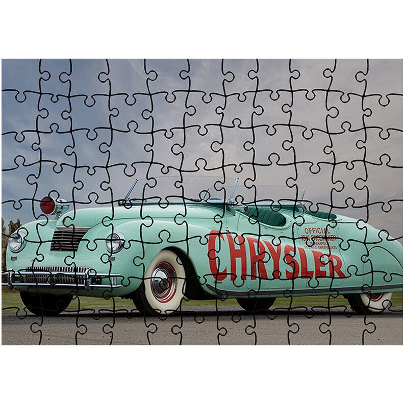 Puzzle Heartwork 96 piese, Chrysler Newport Dual Cowl Phaeton LeBaron Pace Car 1941, Latime 40,5 cm x Inaltime 28,7 cm