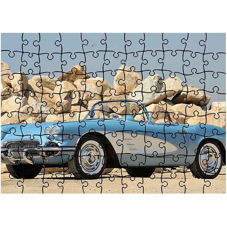 Puzzle Heartwork 96 piese, Corvette C1 1961, Latime 40,5 cm x Inaltime 28,7 cm