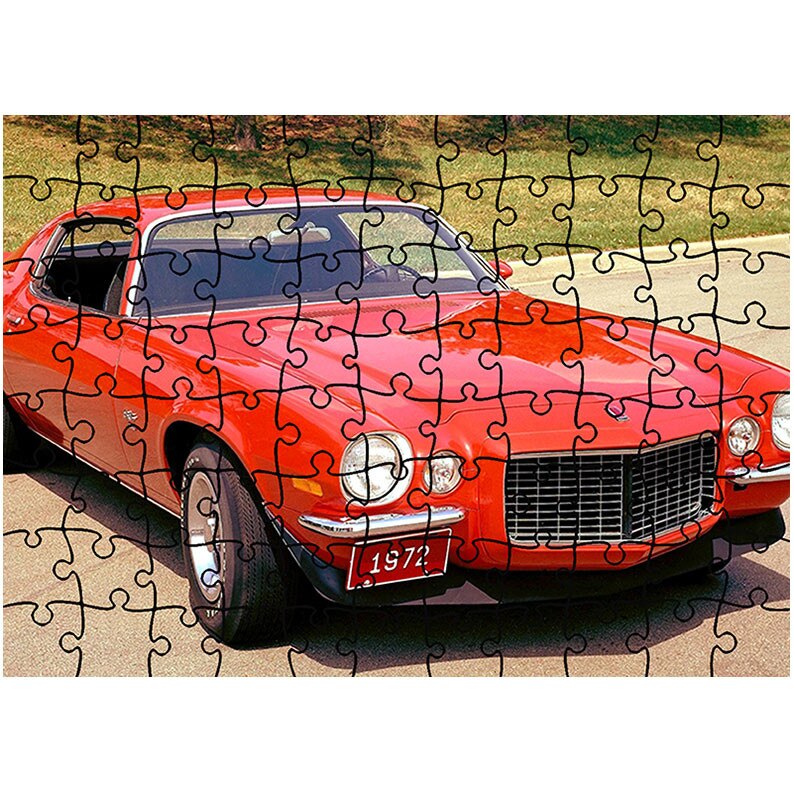 Puzzle Heartwork 96 piese, Chevrolet Camaro SS 350 (MkII) 1972, Latime 40,5 cm x Inaltime 28,7 cm