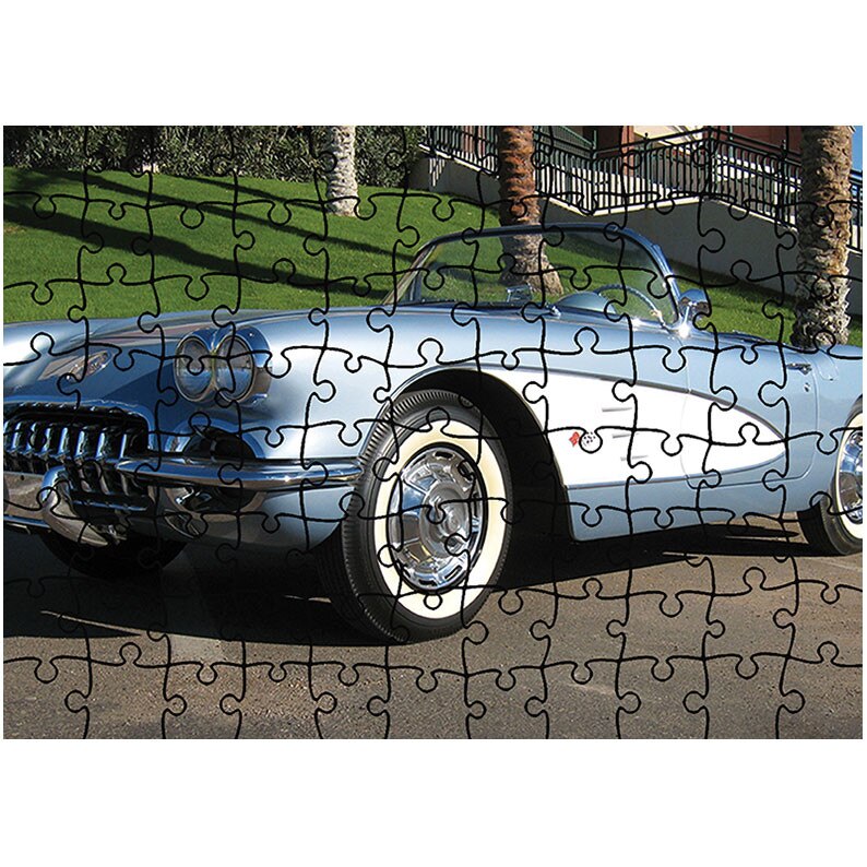 Puzzle Heartwork 96 piese, Corvette C1 1959-60, Latime 40,5 cm x Inaltime 28,7 cm