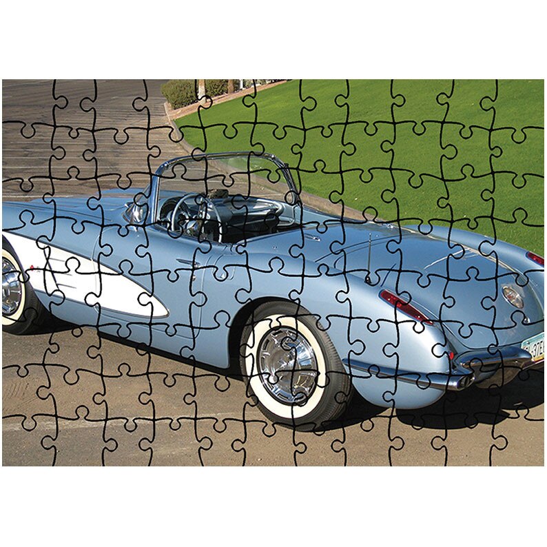 Puzzle Heartwork 96 piese, Corvette C1 1959-60, Latime 40,5 cm x Inaltime 28,7 cm