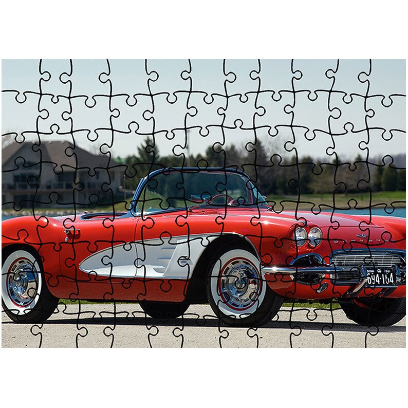 Puzzle Heartwork 96 piese, Corvette C1 1961, Latime 40,5 cm x Inaltime 28,7 cm