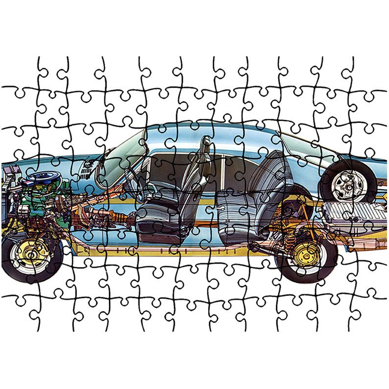 Puzzle Heartwork 96 piese, Chevrolet Opala 1981, Latime 40,5 cm x Inaltime 28,7 cm