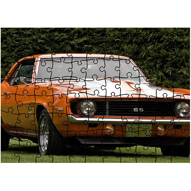 Puzzle Heartwork 96 piese, Chevrolet Camaro SS 396 (MkI) 1969, Latime 40,5 cm x Inaltime 28,7 cm