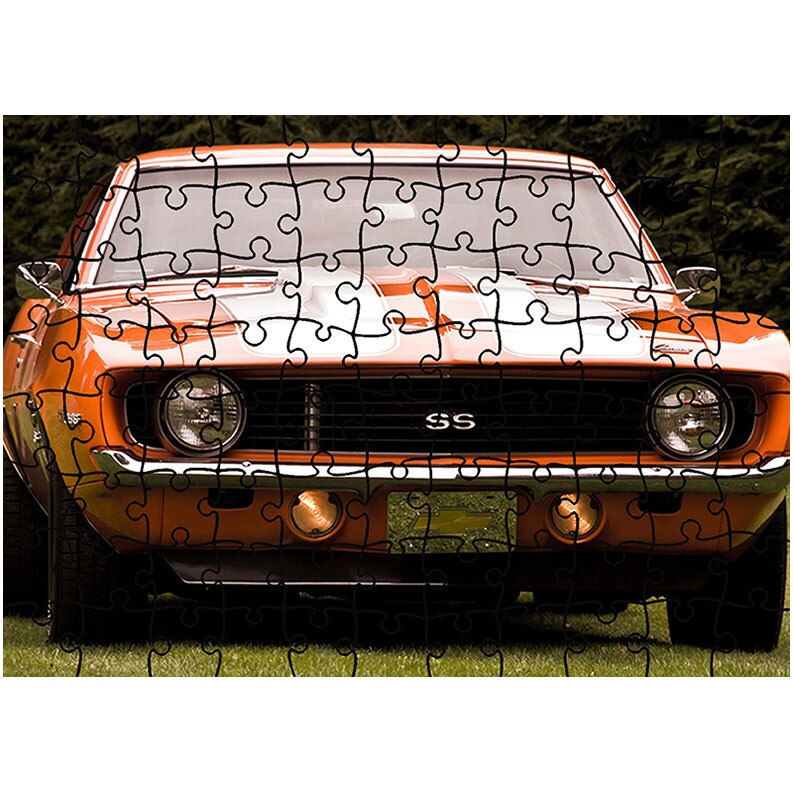 Puzzle Heartwork 96 piese, Chevrolet Camaro SS 396 (MkI) 1969, Latime 40,5 cm x Inaltime 28,7 cm