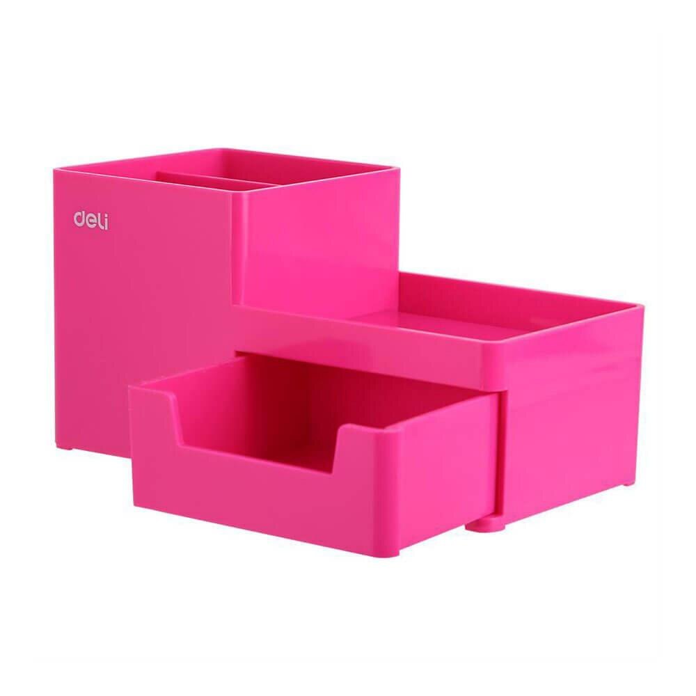 Suport birou Deli Rio cu 4 compartimente roz