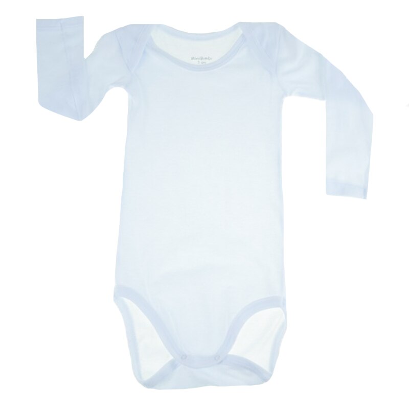 Body cu maneca lunga, bebelusi, Mini Bimbi, Alb