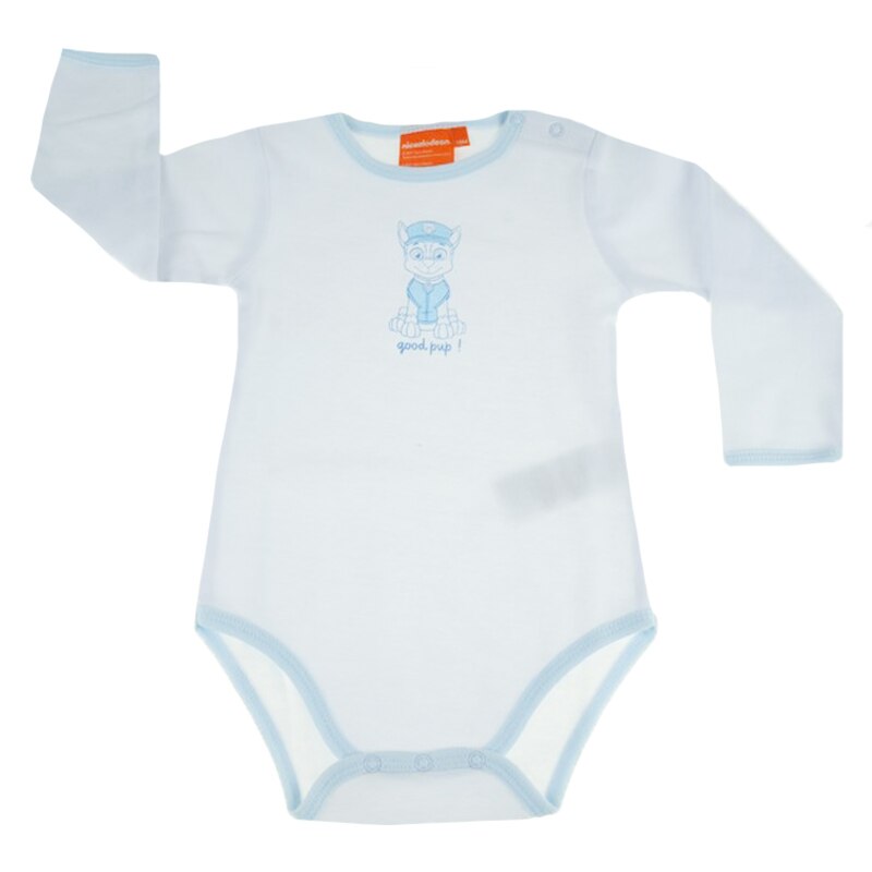 Body cu maneca lunga, baieti, Nickelodeon, Paw Patrol, Alb