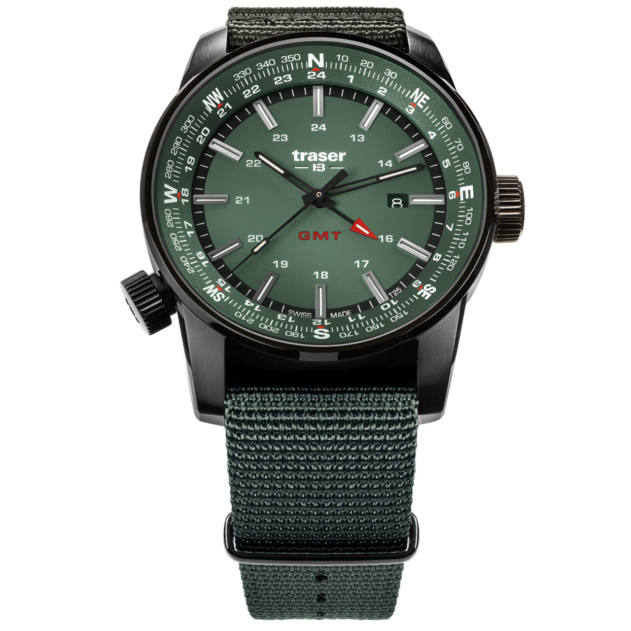 Ceas barbatesc Traser H3 109035 P68 Pathfinder, 46 mm, 10 ATM, Negru