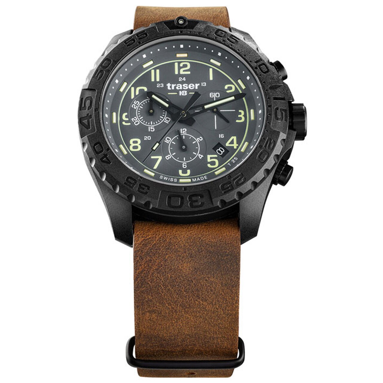 Ceas barbatesc Traser H3 109045 P96 OdP Evolution, 44 mm, 20 ATM, Negru