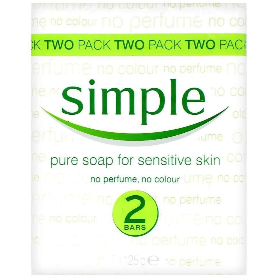Set 2 Sapunuri pentru piele sensibila, Simple Pure