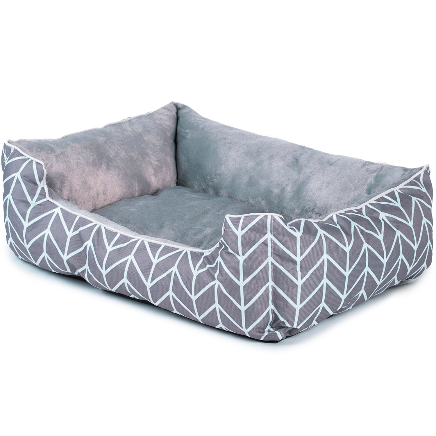 Culcus Confortabil pentru Caini sau Pisici, 65 x 50 x 23 cm, Gri