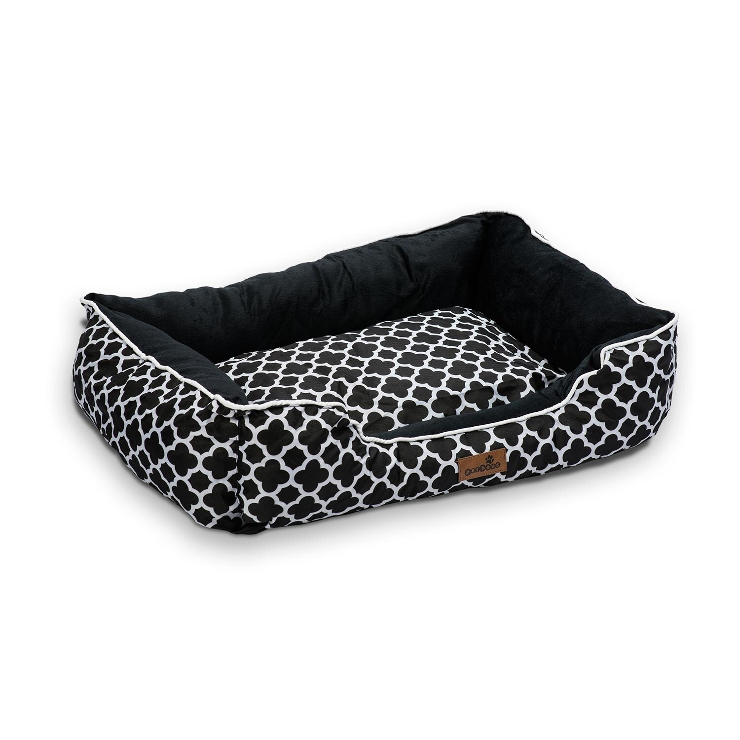 Culcus Confortabil pentru Caini sau Pisici dreptunghiular, 65x50 cm, negru