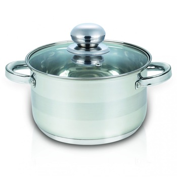 Oala cu capac Rosberg R51210B26, 26 cm, 7.8 litri, Fund capsulat, Inox Oala cu capac Rosberg R51210B26, 26 cm, 7.8 litri, Fund capsulat, Inox