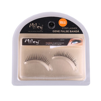 Gene false banda, Miley, 11 + lipici pentru gene Gene false banda, Miley, 11 + lipici pentru gene