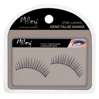 Gene false banda, Miley, 07 + lipici pentru gene Gene false banda, Miley, 07 + lipici pentru gene