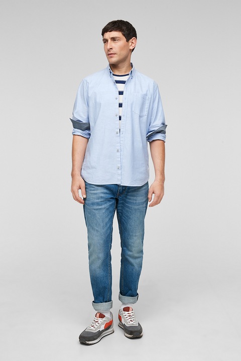 s.Oliver, Blugi relaxed fit cu aspect stins, Albastru inchis, W33-L32