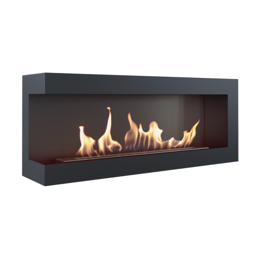 Semineu Combustibil Bio, Delta 1200 tuv, Otel, Negru