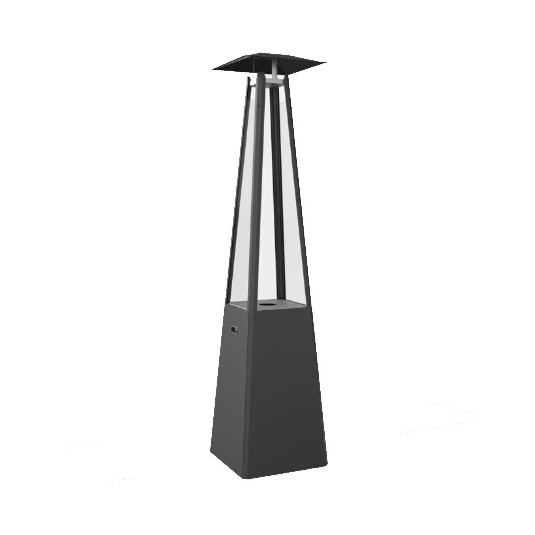 Semineu cu gradina pe gaz Umbrella G31, Negru, Otel
