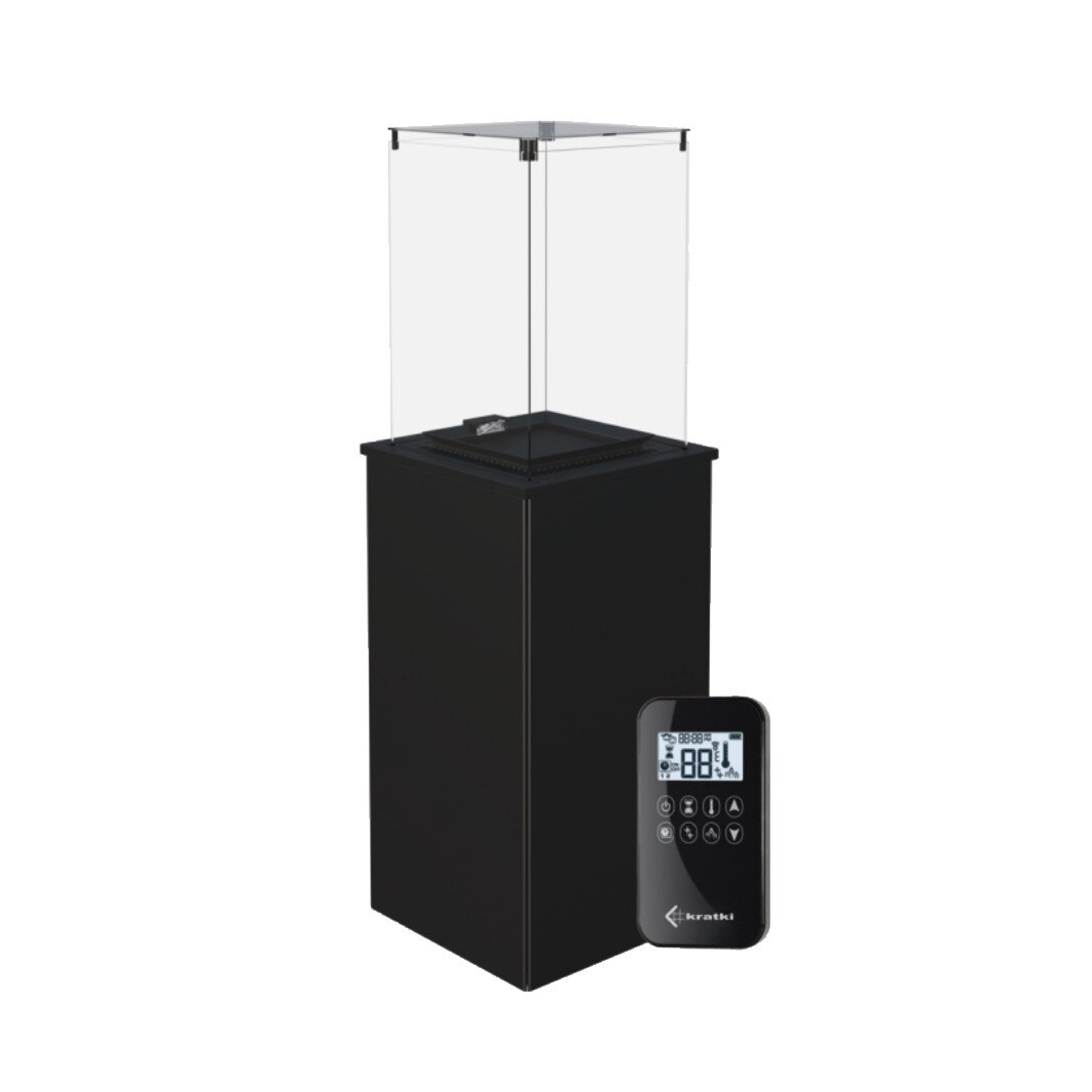 Semineu cu gradina pe gaz Patio Mini G30/37 8,2kw, otel, negru