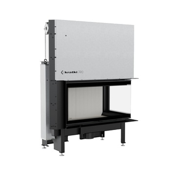 Semineu cu aer cald, Nadia 14kw, otel, negru Semineu cu aer cald, Nadia 14kw, otel, negru