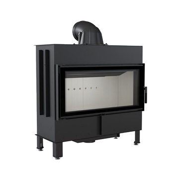 Semineu cu aer cald, Lucy 14 ,10kW, Otel, Negru Semineu cu aer cald, Lucy 14 ,10kW, Otel, Negru