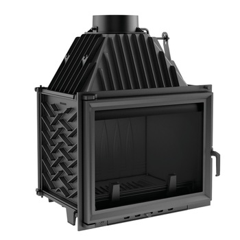 Semineu de acasa, kratki, Zuzia 16kw, stanga, negru, fonta Semineu de acasa, kratki, Zuzia 16kw, stanga, negru, fonta