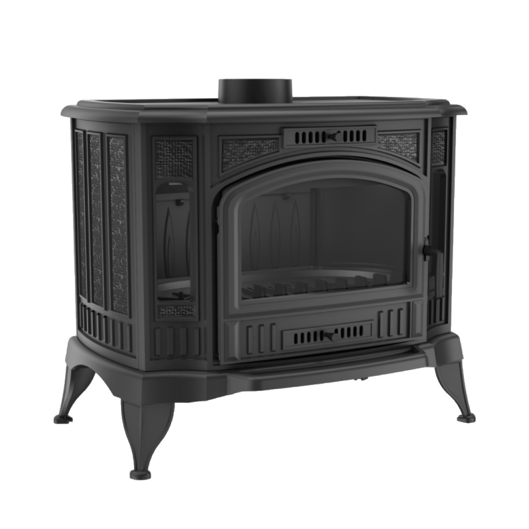 Semineu koza k9, 10kW, Otel, Negru