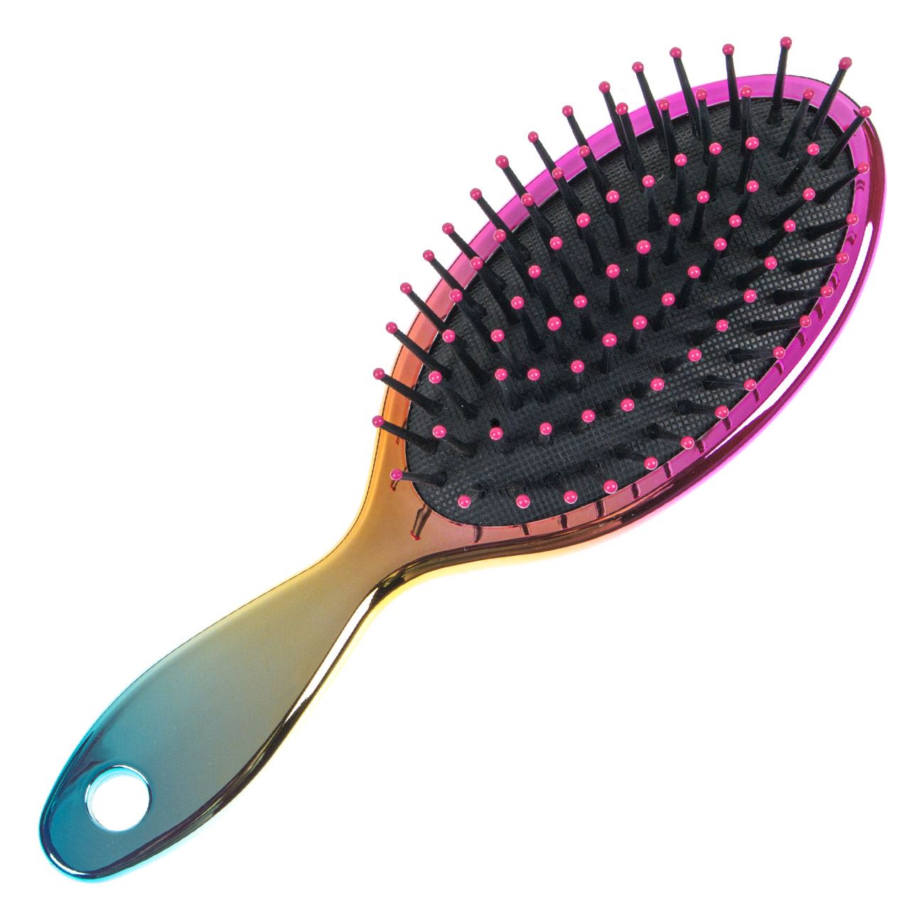 Perie de par, Zola, ovala, cu dinti moi,Rainbow, 17 cm