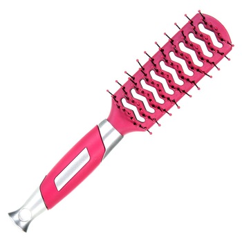 Perie de par, Zola, ingusta, cu dinti moi, fucshia/argintiu Perie de par, Zola, ingusta, cu dinti moi, fucshia/argintiu