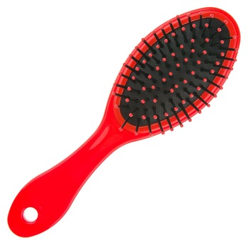 Perie de par pentru fetite, Zola, ovala, cu dinti moi, rosie cu Ladybug, 17 cm Perie de par pentru fetite, Zola, ovala, cu dinti moi, rosie cu Ladybug, 17 cm