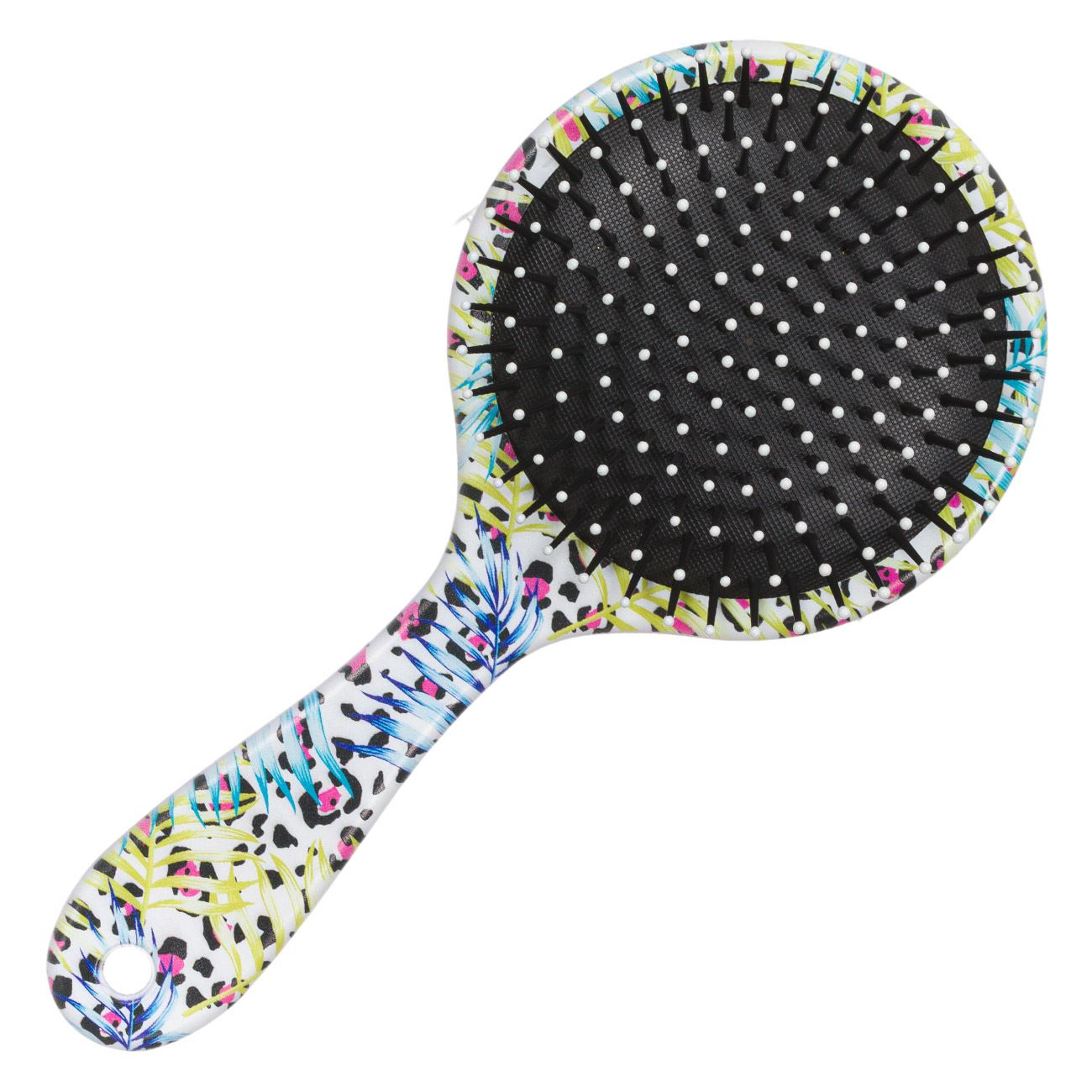 Perie de par, Zola, cu dinti moi, rotunda, multicolora, 22 cm