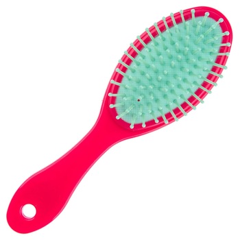 Perie de par pentru fetite, Zola, ovala, cu dinti moi, roz cu Minnie, 17 cm Perie de par pentru fetite, Zola, ovala, cu dinti moi, roz cu Minnie, 17 cm