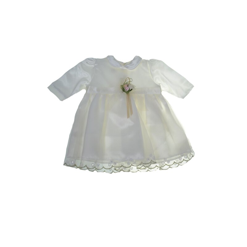 Rochita pentru fete Mini Junior 200-62A, Alb, 3 luni