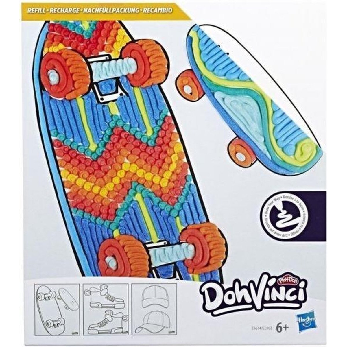 Sabloane plastic , DohVinci , Skateboard, 3 bucati , 19x22 cm