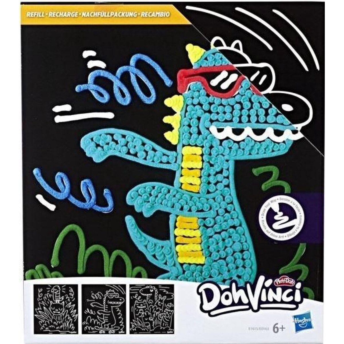 Sabloane plastic , DohVinci , Crocodile, 3 bucati , 19x22 cm