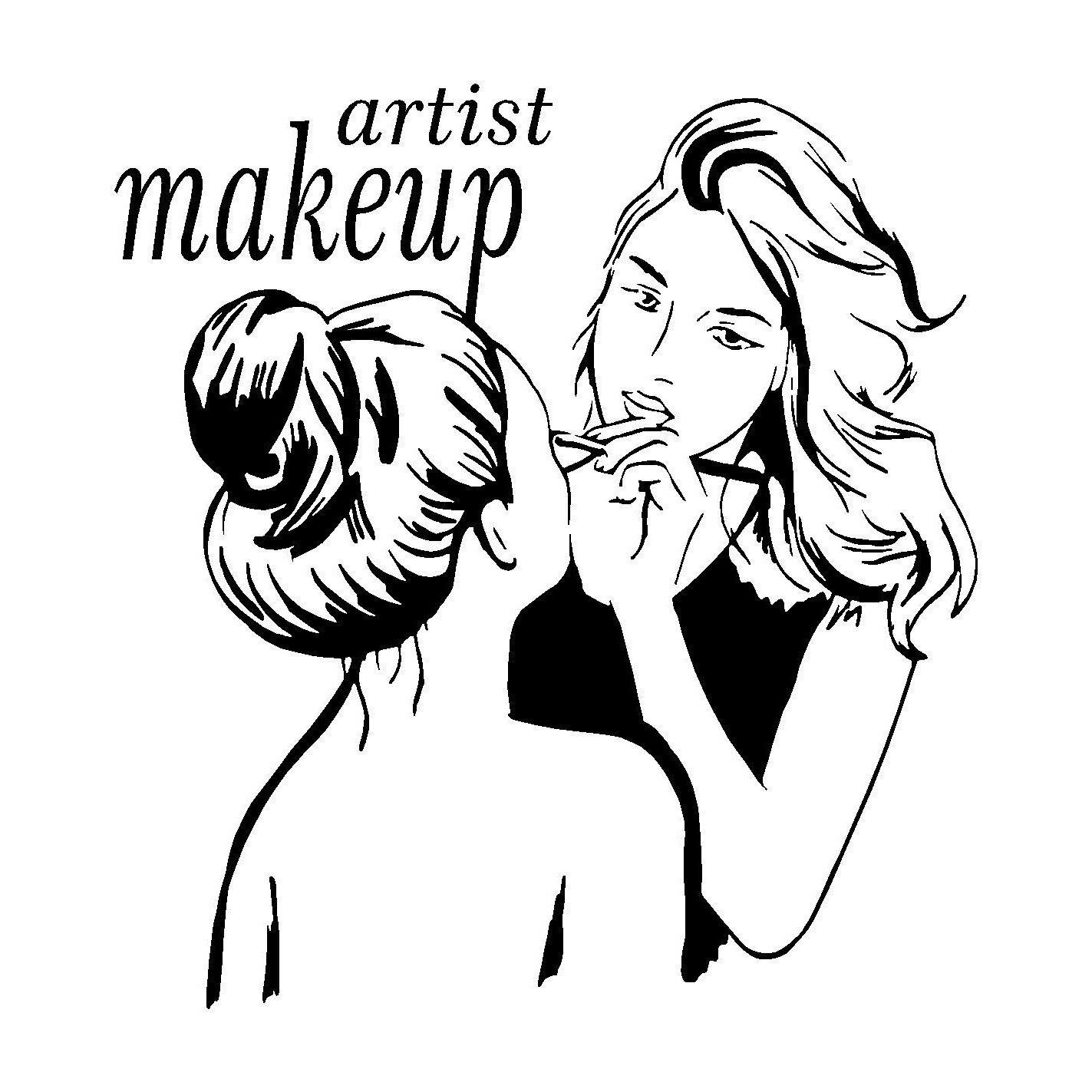 Sticker decorativ perete, ORAFOL, Makeup artist, 70 x 75 cm