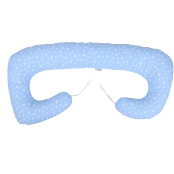 Perna multifunctionala Soft Plus, BabyNeeds, Albastru cu stelute Perna multifunctionala Soft Plus, BabyNeeds, Albastru cu stelute
