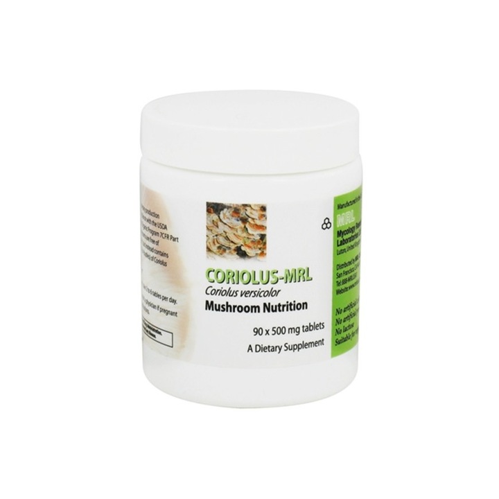 Coriolus MRL 500 mg, Mycology Research Laboratoires, flacon 90 tablete 1 x Flacon
