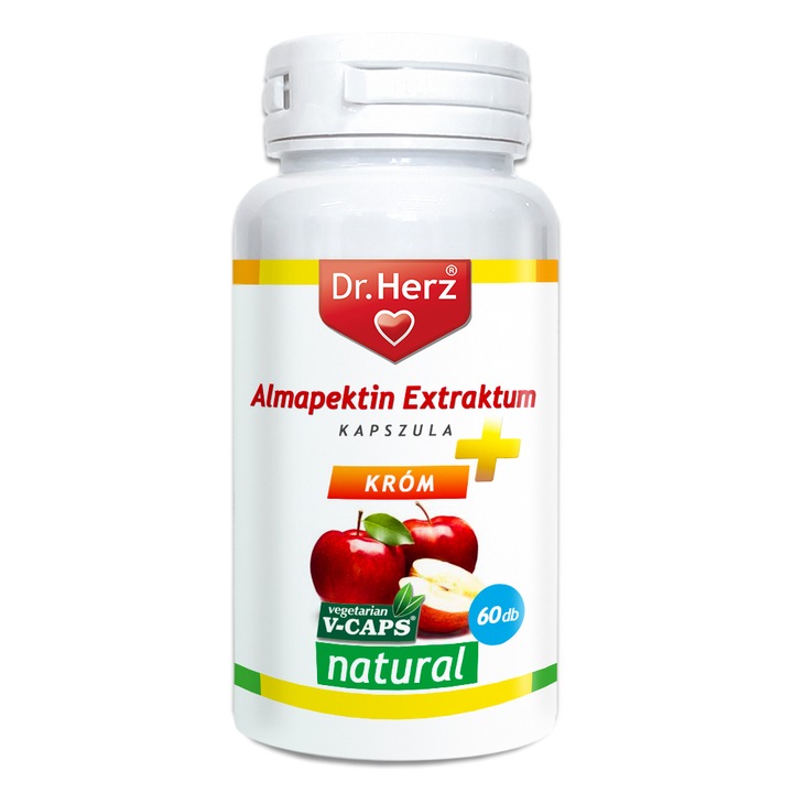 Extract din Pectina de Mere Dr Herz pentru slabire, 400 mg, 60 capsule vegane