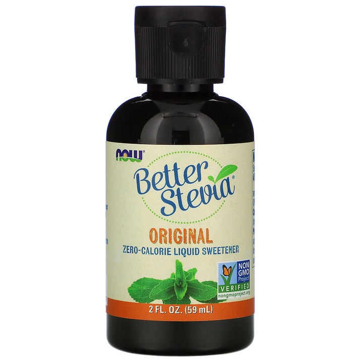 Supliment alimentar Now Foods Better Extract de Stevia lichid Original 59ml