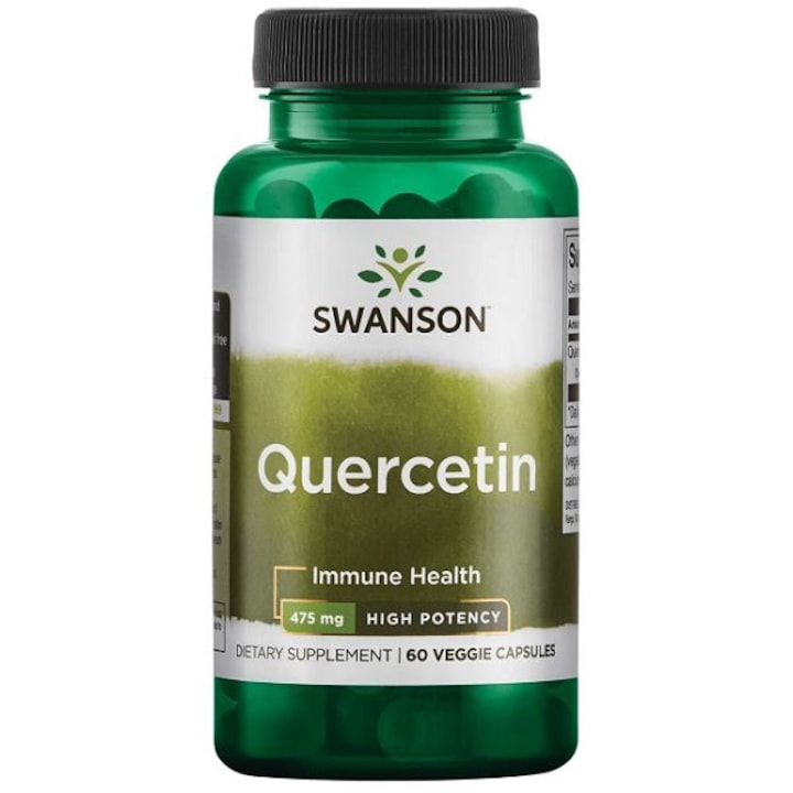 Supliment alimentar, Quercetina (475 mg), Swanson High Potency Quercetin - 60 capsule (60 doze)
