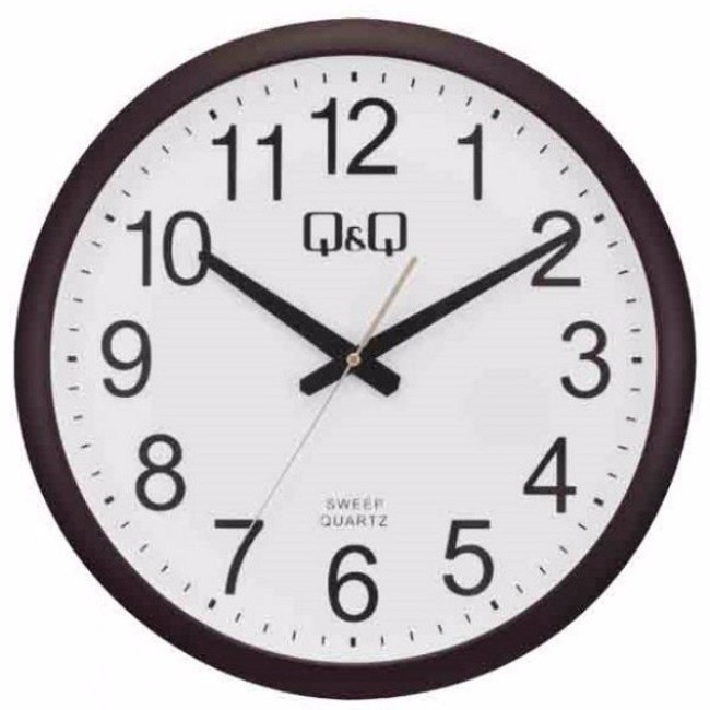 Ceas de perete Q&Q 0301K502Y Big Dial Maro
