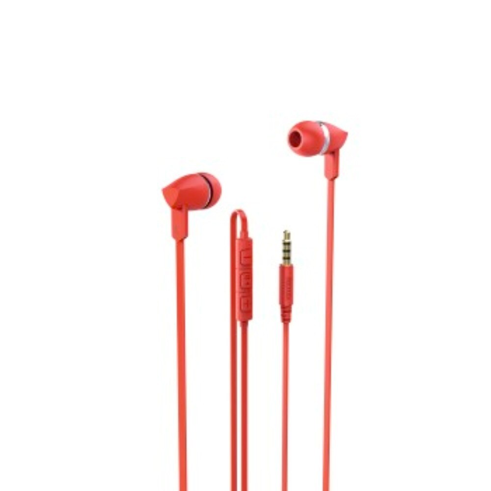 Casti in ear cu fir Hama Basic + cu functie handsfree, rosu