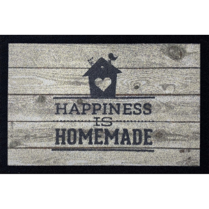 Lábtörlő belépő szőnyeg Happiness is homemade 40 x 60 cm gumis hátú