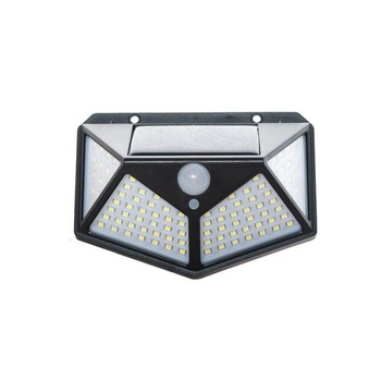 Aplica solara 100 LED-uri, MT Malatec, senzor miscare, fixare perete, 3 trepte intensitate, alb rece, IP67 Aplica solara 100 LED-uri, MT Malatec, senzor miscare, fixare perete, 3 trepte intensitate, alb rece, IP67